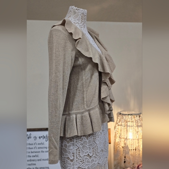 Saffron Ruffled Cashmere Ruffle Sweater - Picture 2 of 9